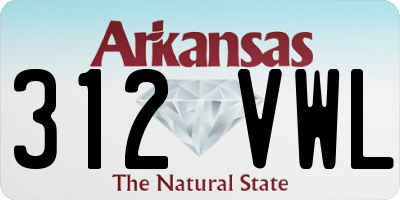 AR license plate 312VWL