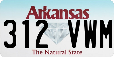 AR license plate 312VWM