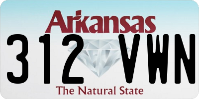 AR license plate 312VWN