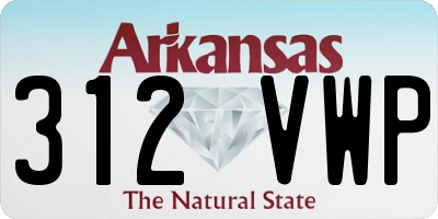 AR license plate 312VWP