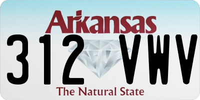 AR license plate 312VWV
