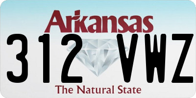 AR license plate 312VWZ