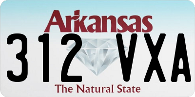 AR license plate 312VXA