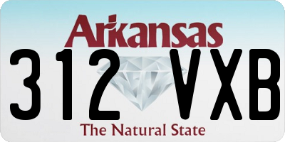 AR license plate 312VXB