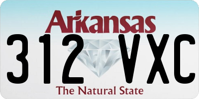 AR license plate 312VXC