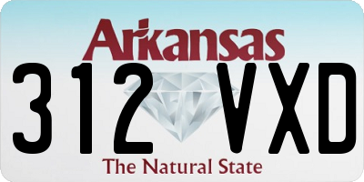 AR license plate 312VXD