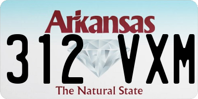 AR license plate 312VXM