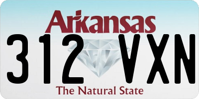 AR license plate 312VXN