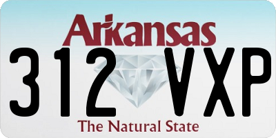 AR license plate 312VXP