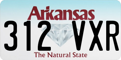 AR license plate 312VXR
