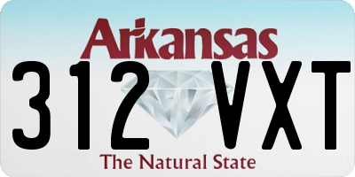 AR license plate 312VXT