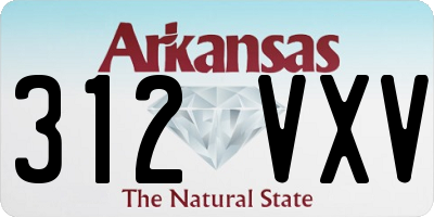 AR license plate 312VXV