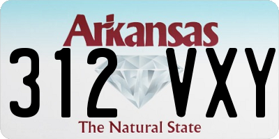 AR license plate 312VXY
