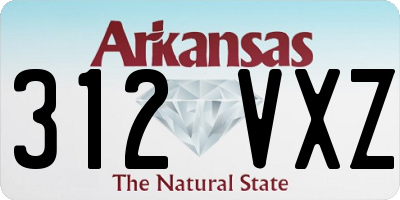 AR license plate 312VXZ