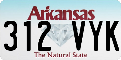 AR license plate 312VYK