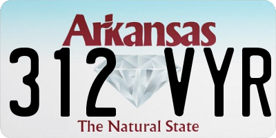 AR license plate 312VYR