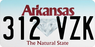 AR license plate 312VZK