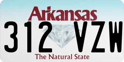 AR license plate 312VZW