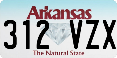 AR license plate 312VZX
