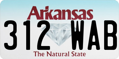 AR license plate 312WAB