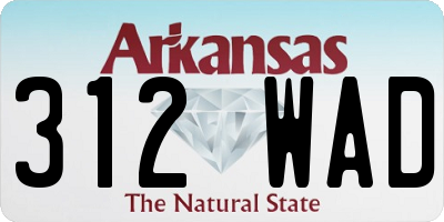 AR license plate 312WAD