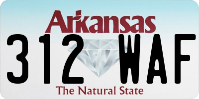 AR license plate 312WAF