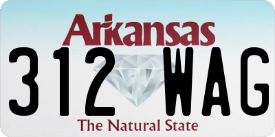 AR license plate 312WAG