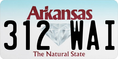 AR license plate 312WAI