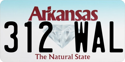 AR license plate 312WAL