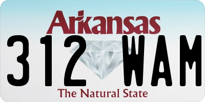 AR license plate 312WAM