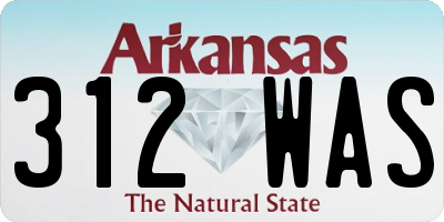 AR license plate 312WAS