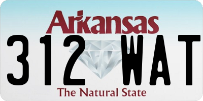 AR license plate 312WAT