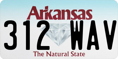 AR license plate 312WAV