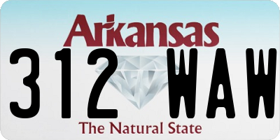 AR license plate 312WAW