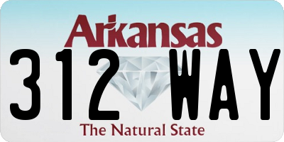 AR license plate 312WAY