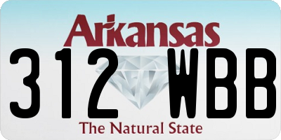 AR license plate 312WBB