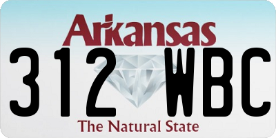 AR license plate 312WBC