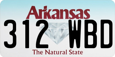 AR license plate 312WBD