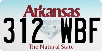 AR license plate 312WBF