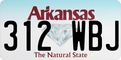 AR license plate 312WBJ