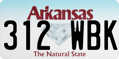 AR license plate 312WBK