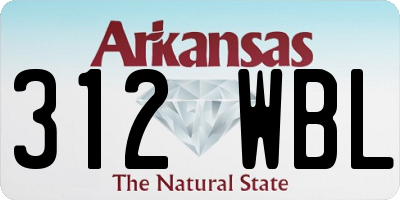 AR license plate 312WBL