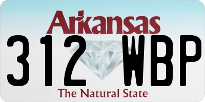 AR license plate 312WBP
