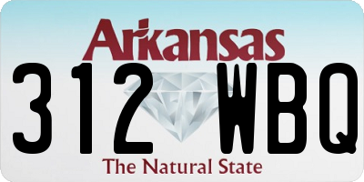 AR license plate 312WBQ