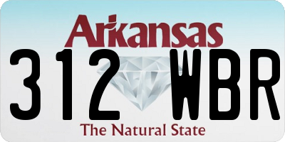 AR license plate 312WBR