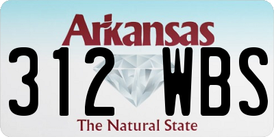 AR license plate 312WBS