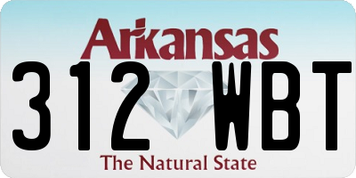 AR license plate 312WBT