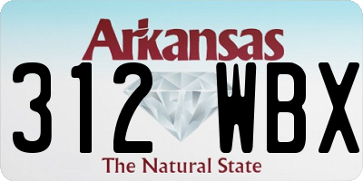 AR license plate 312WBX