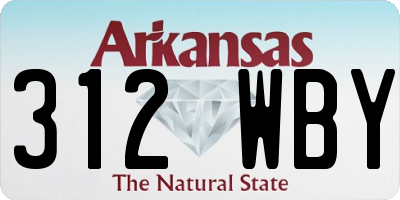 AR license plate 312WBY