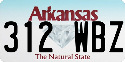 AR license plate 312WBZ